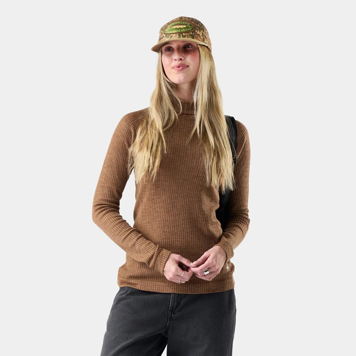 Smartwool Women's Thermal Merino Rib Turtleneck-Mocha Heather-Killington Sports