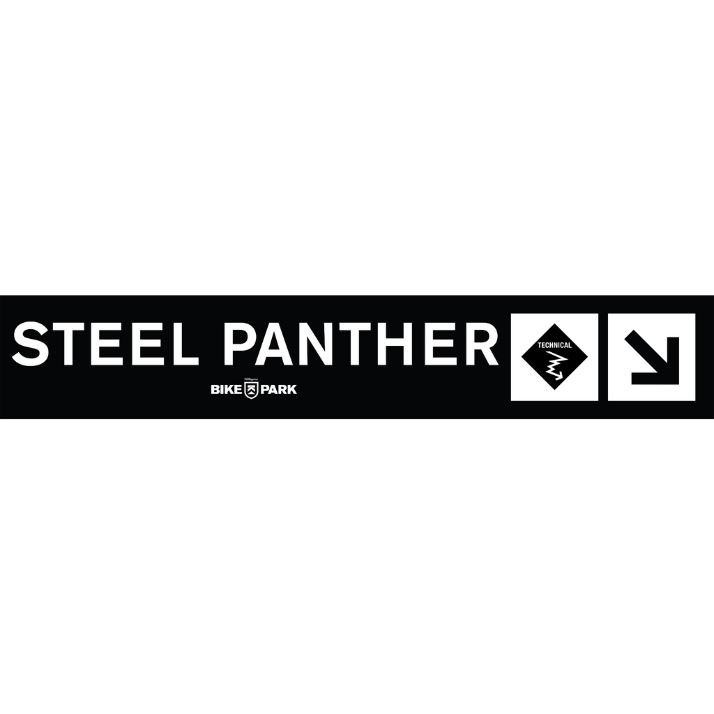 Steel Panther Mountain Bike Trail Sign-Killington Logo-Killington Sports