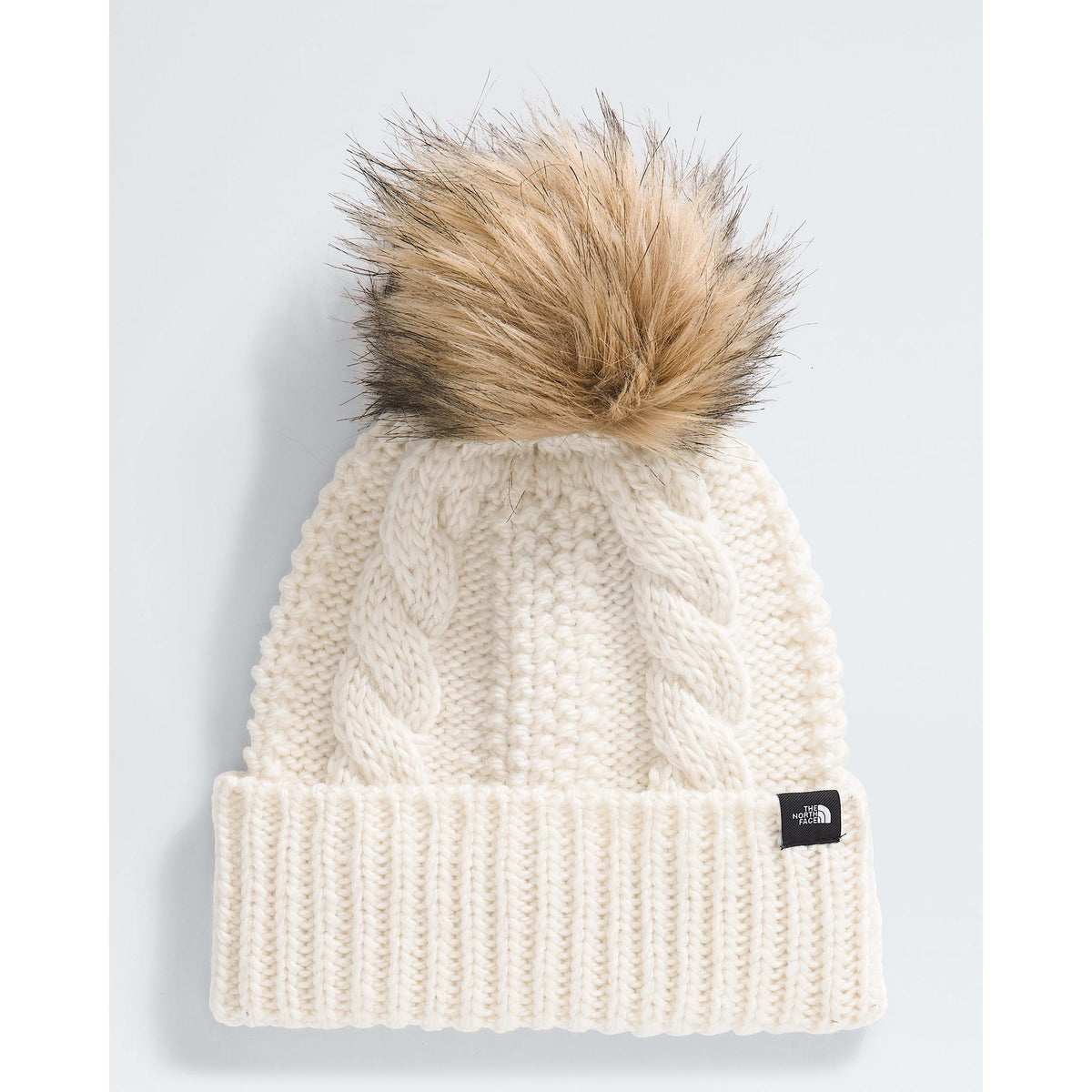 The North Face Kids' Oh Mega Fur Pom Beanie-White Dune-Killington Sports