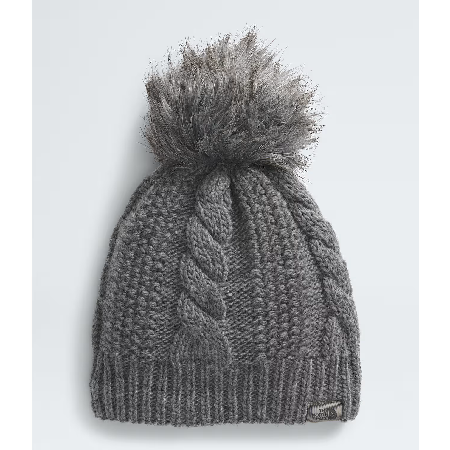 The North Face Women's Oh Mega Fur Pom Lined Beanie-TNF Medium Grey Heather-Killington Sports