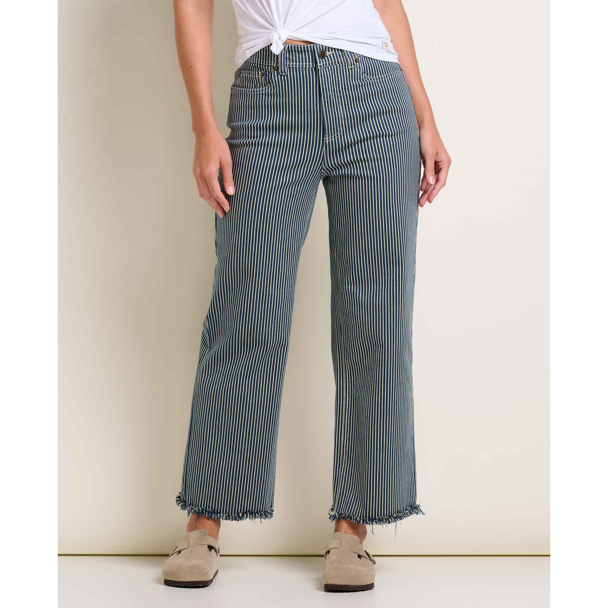 Toad & Co Women's Balsam Cutoff Pant-Midnight Stripe-Killington Sports