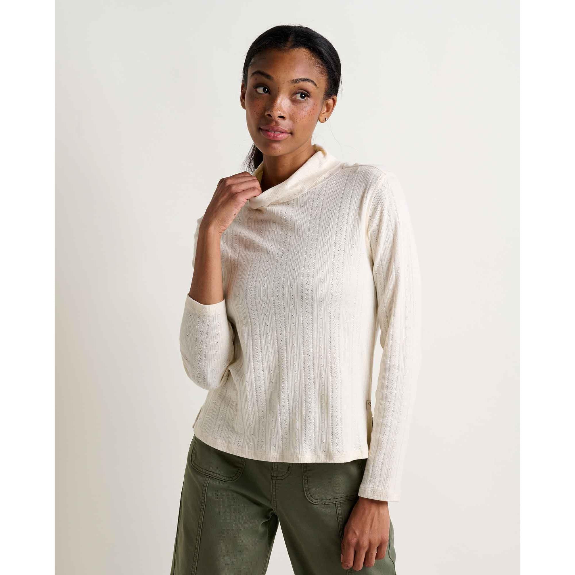 Toad & Co Women's Foothill Pointelle Long Sleeve T-Neck-Salt-Killington Sports