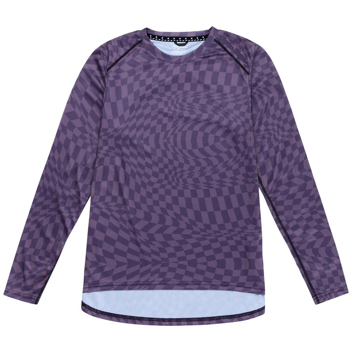 Troy Lee Designs Women's Lilium LS Jersey Twisted Checkers-Deep Purple-Killington Sports