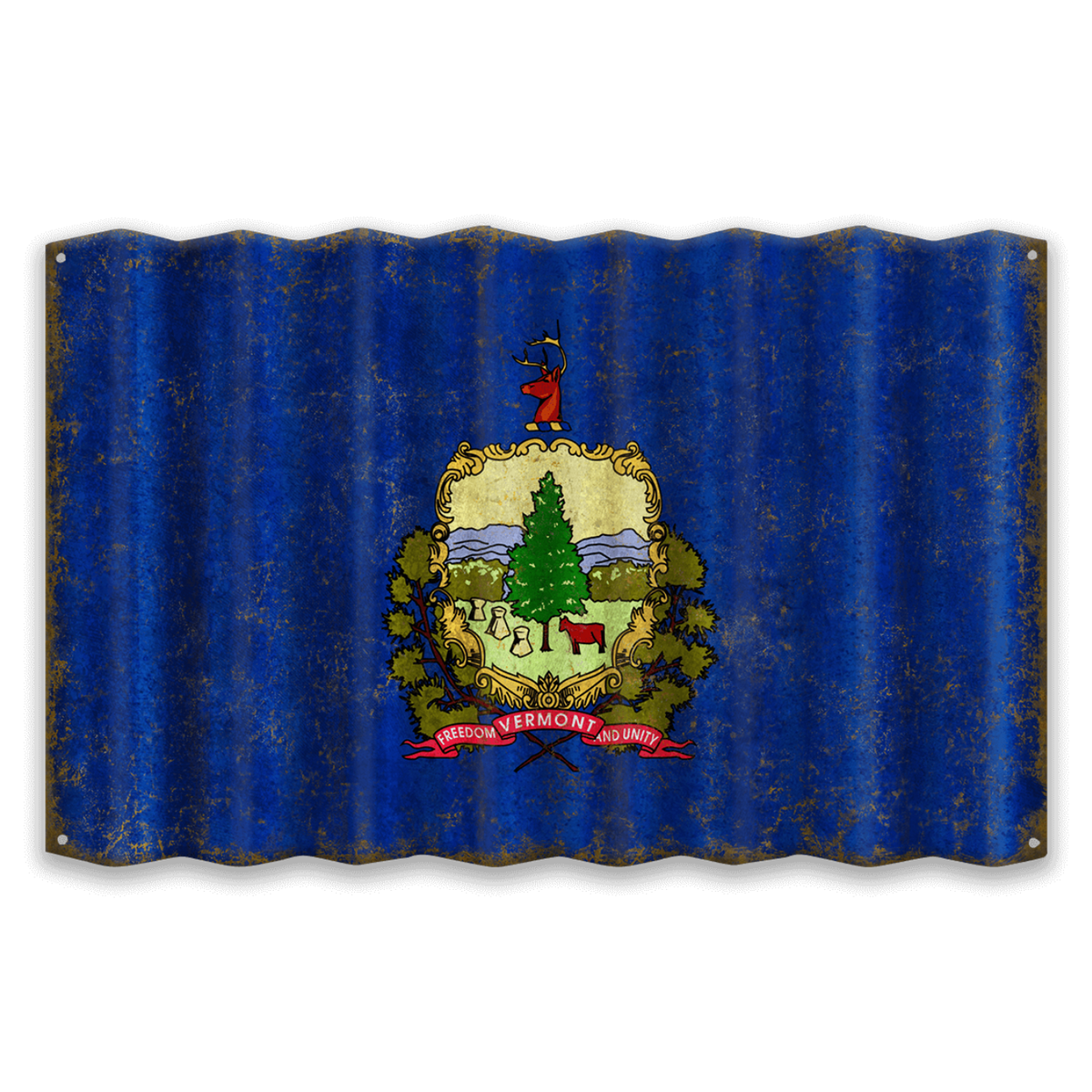 Vermont Flag Metal Sign-Vermont-Killington Sports