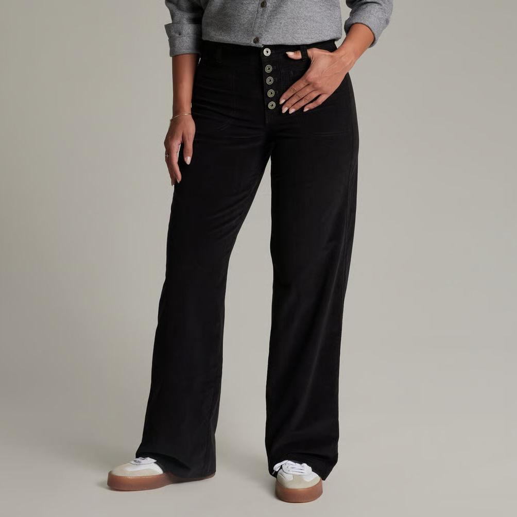 Kuhl Women's Lydia Cord Wide Leg Pant-Black-Killington Sports