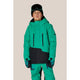 686 Boys' Geo™ Insulated Jacket-Deep Green Colorblock-Killington Sports