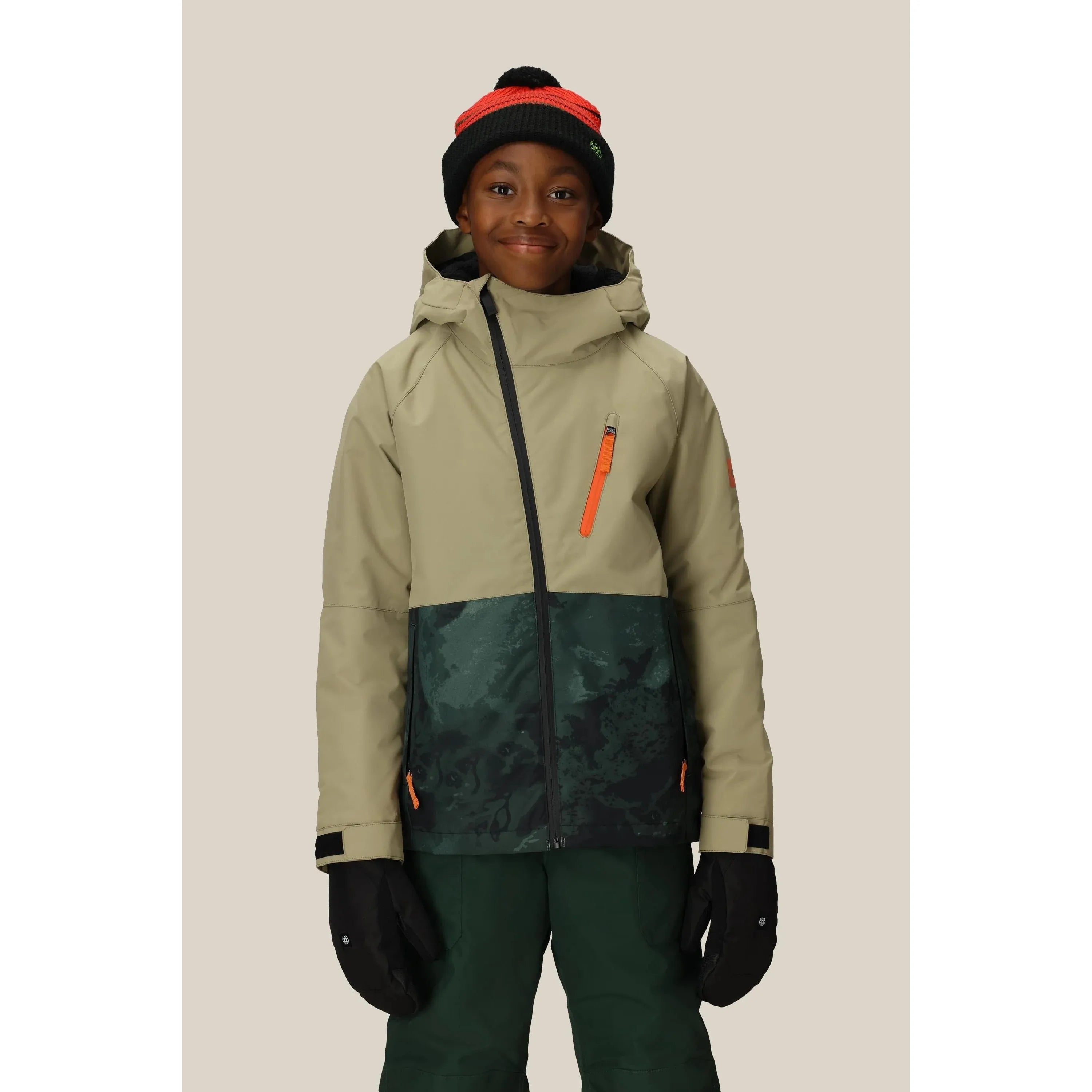 686 Boys' Hydra Insulated Jacket-Sage Colorblock-Killington Sports