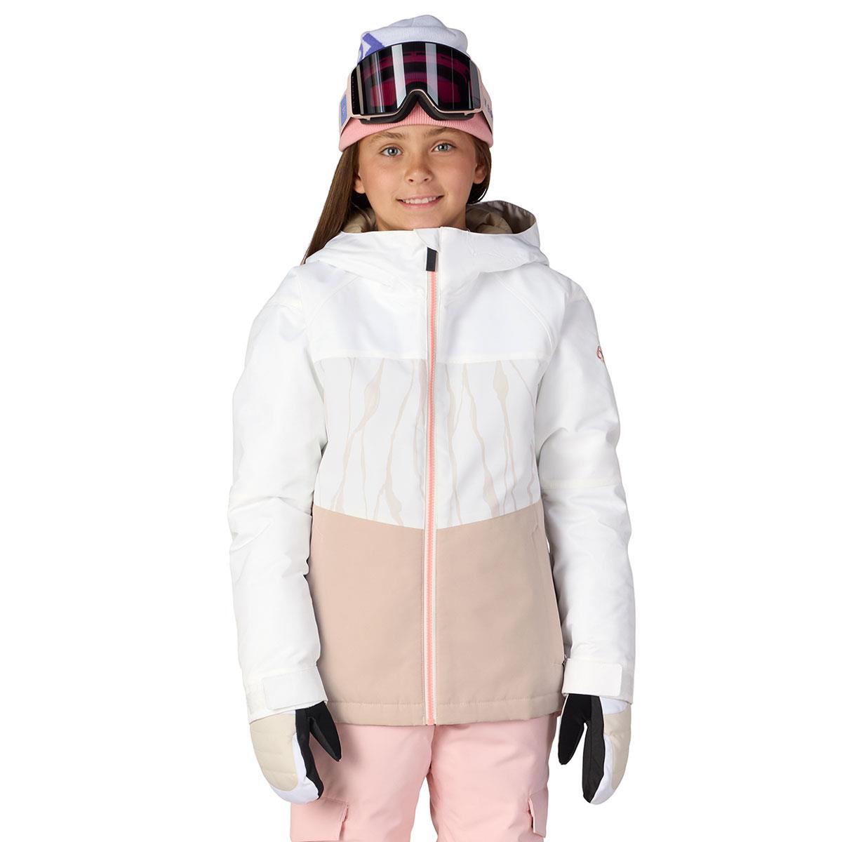 686 Girls' Athena™ Insulated Jacket-White Limestone Colorblock-Killington Sports