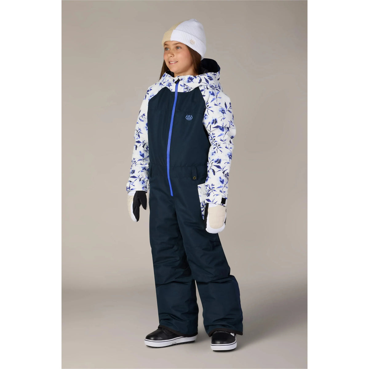 686 Girls' Shine Insulated One-Piece-Blue Porcelain Colorblock-Killington Sports