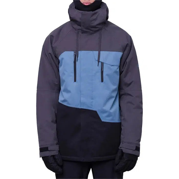 686 Men's Geo Insulated Jacket-Charcoal Blue Black-Killington Sports