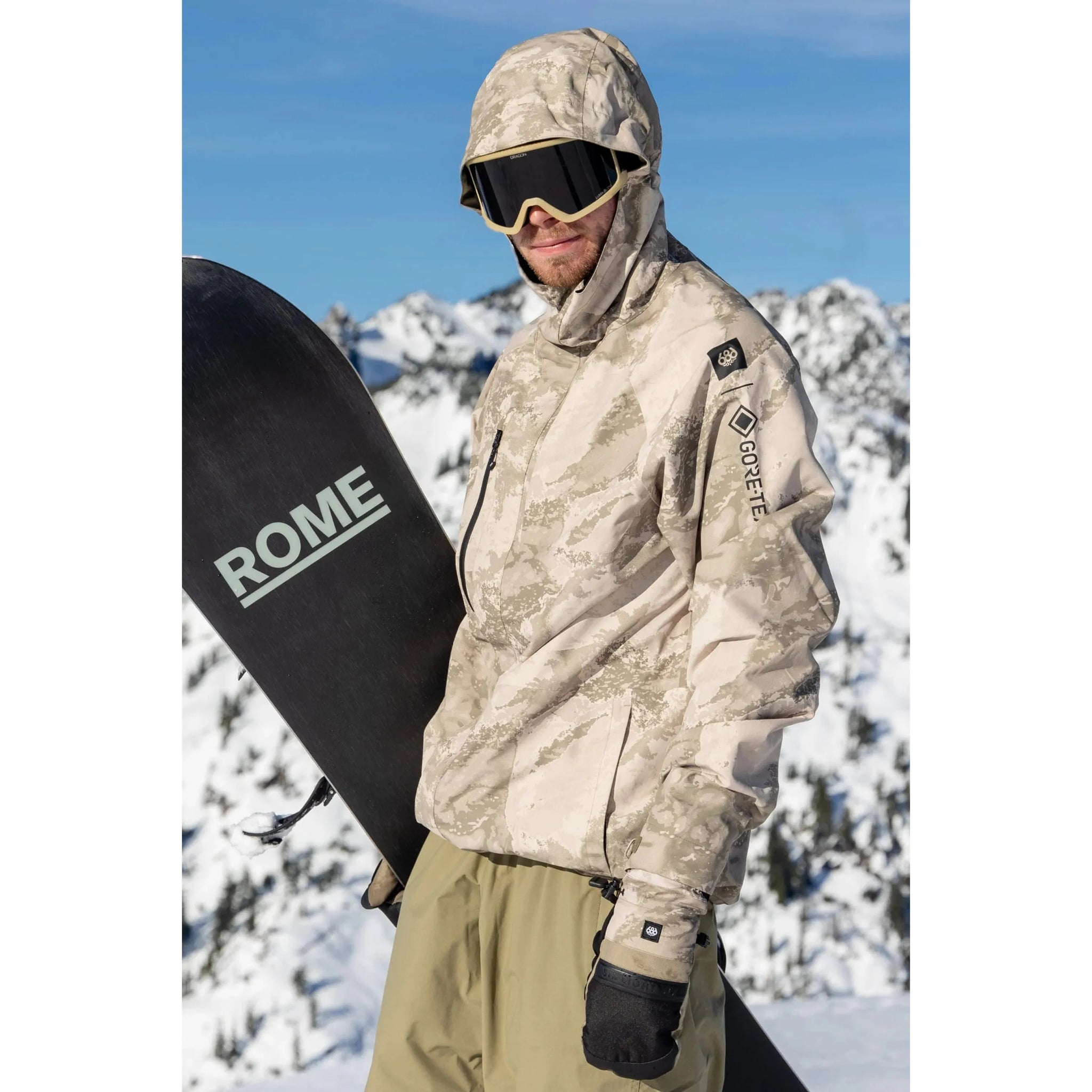 686 goggles 686 Men's GORE-TEX Core Shell Jacket Limestone Hemisphere Print / M