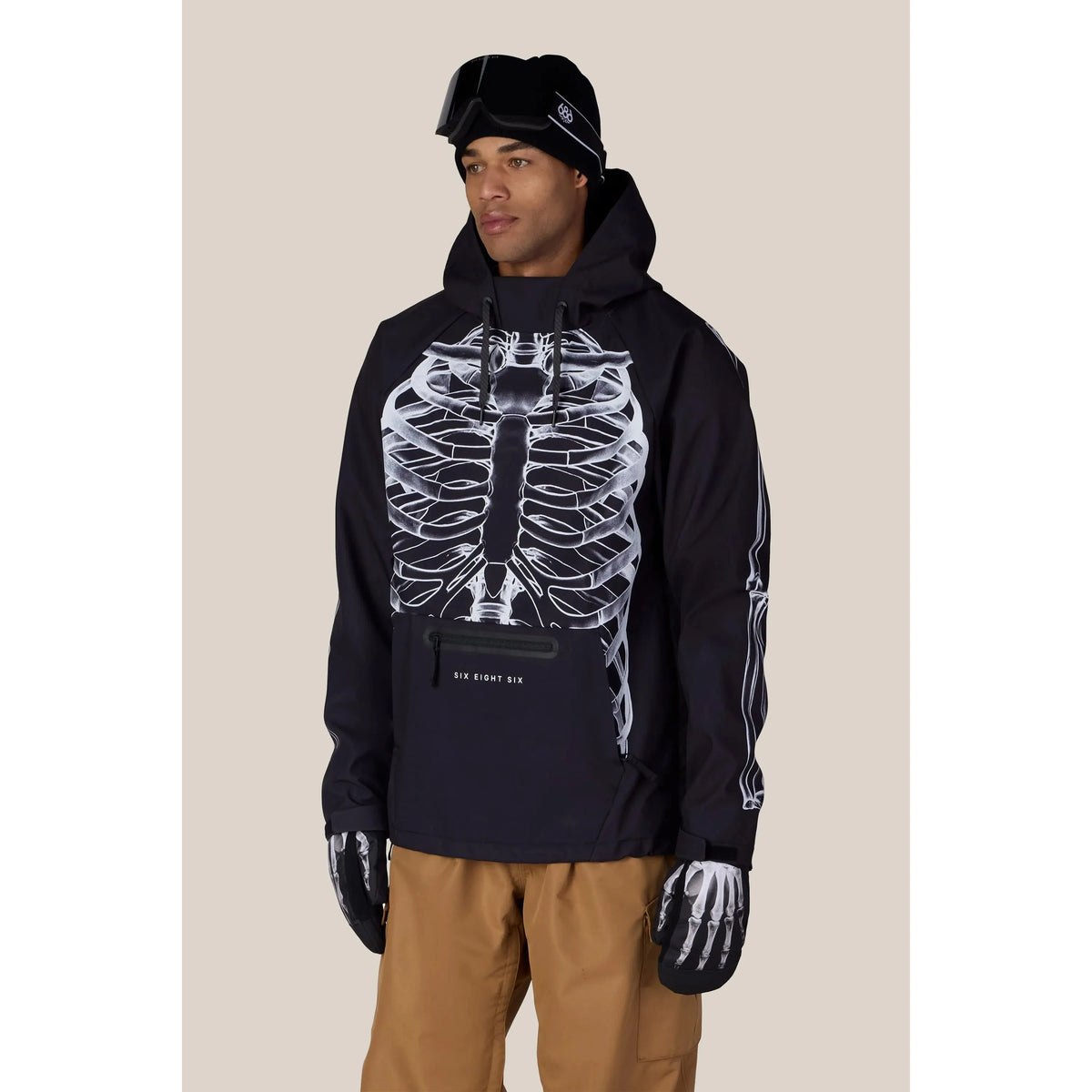 686 Men's Waterproof Hoody-White XRay-Killington Sports