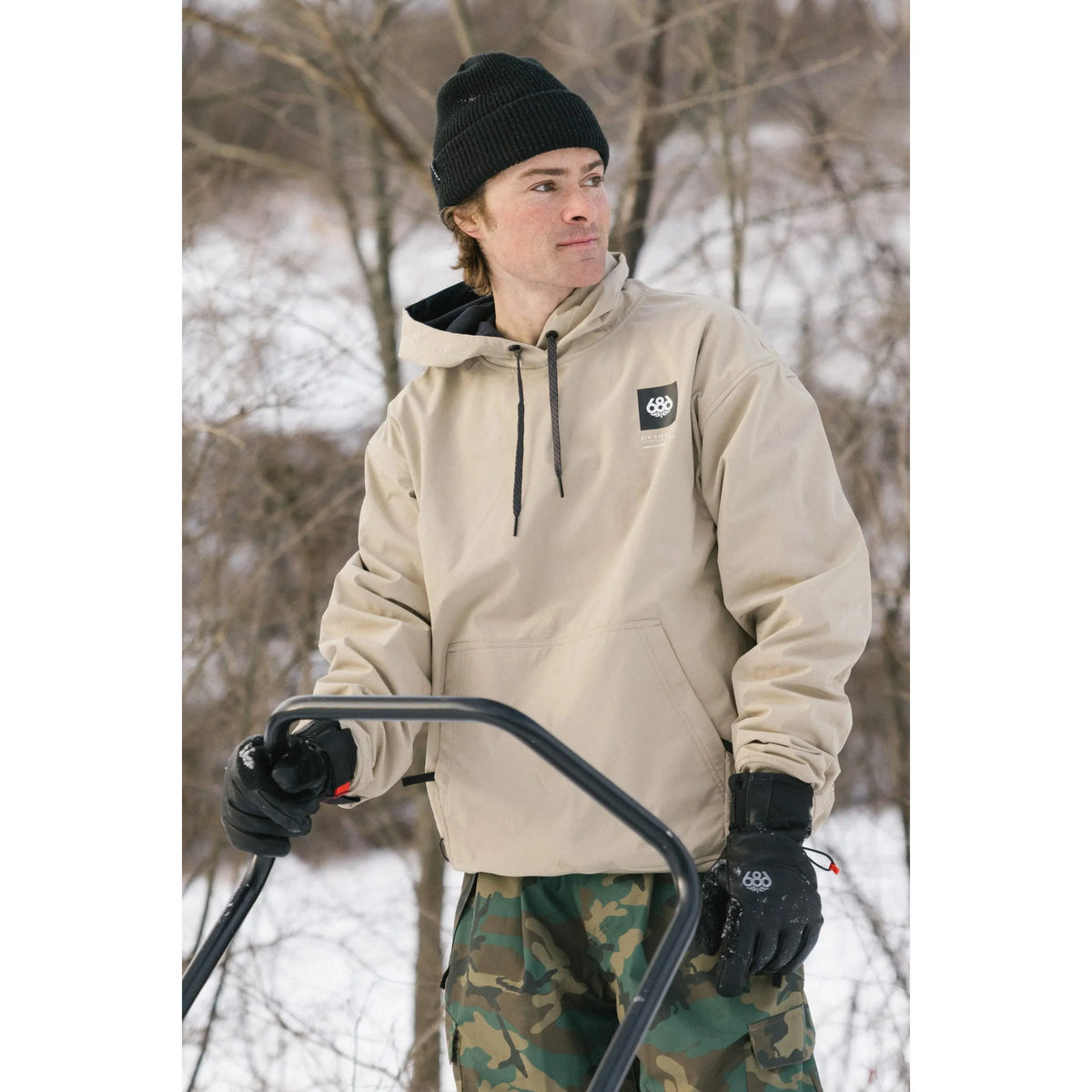 686 Men's Waterproof Team Hoody-Khaki-Killington Sports