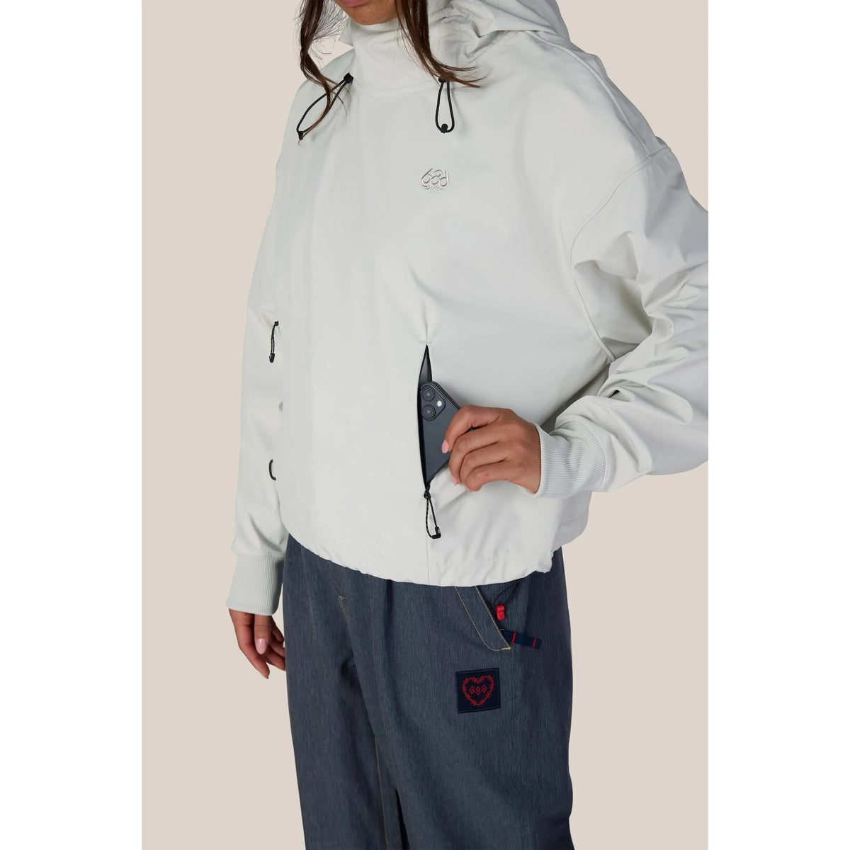 686 Women's Waterproof Team Crop Hoody-Killington Sports