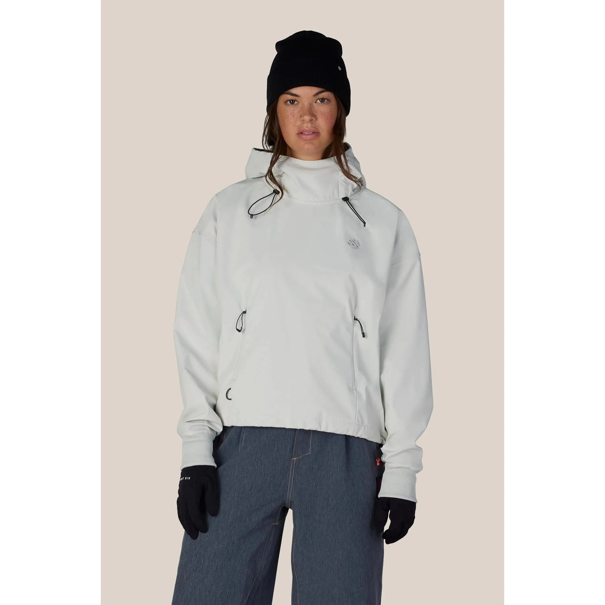 686 Women's Waterproof Team Crop Hoody-Limestone-Killington Sports