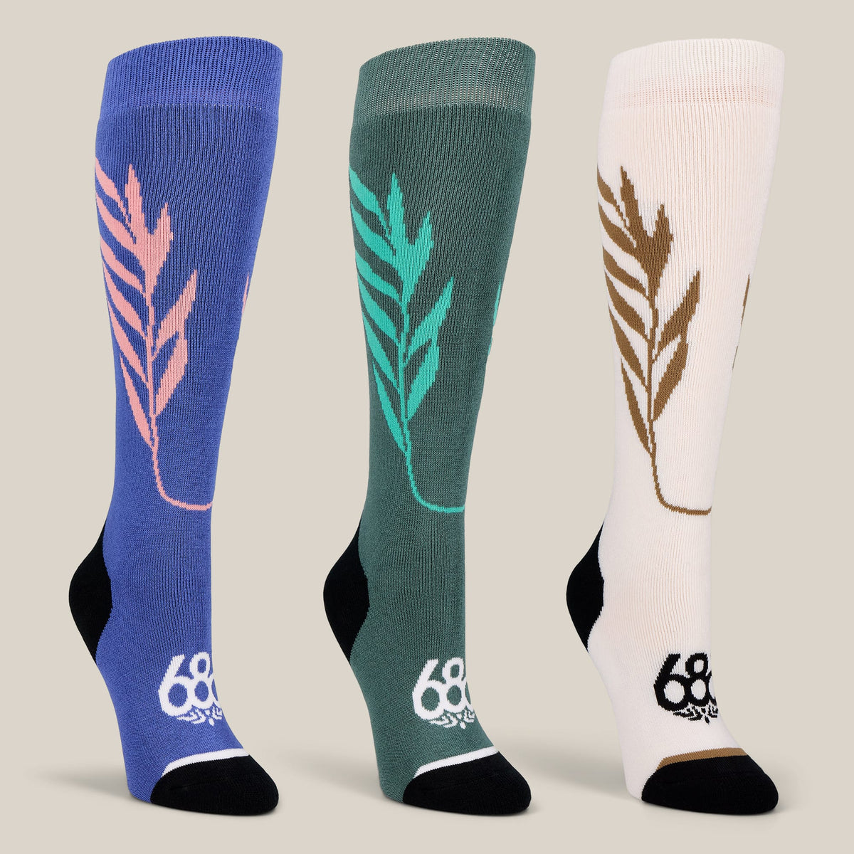 686 Women's Willow Socks (3 Pack)-Assorted-Killington Sports