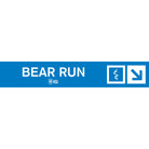 Bear Run Mountain Bike Trail Sign-Killington Sports