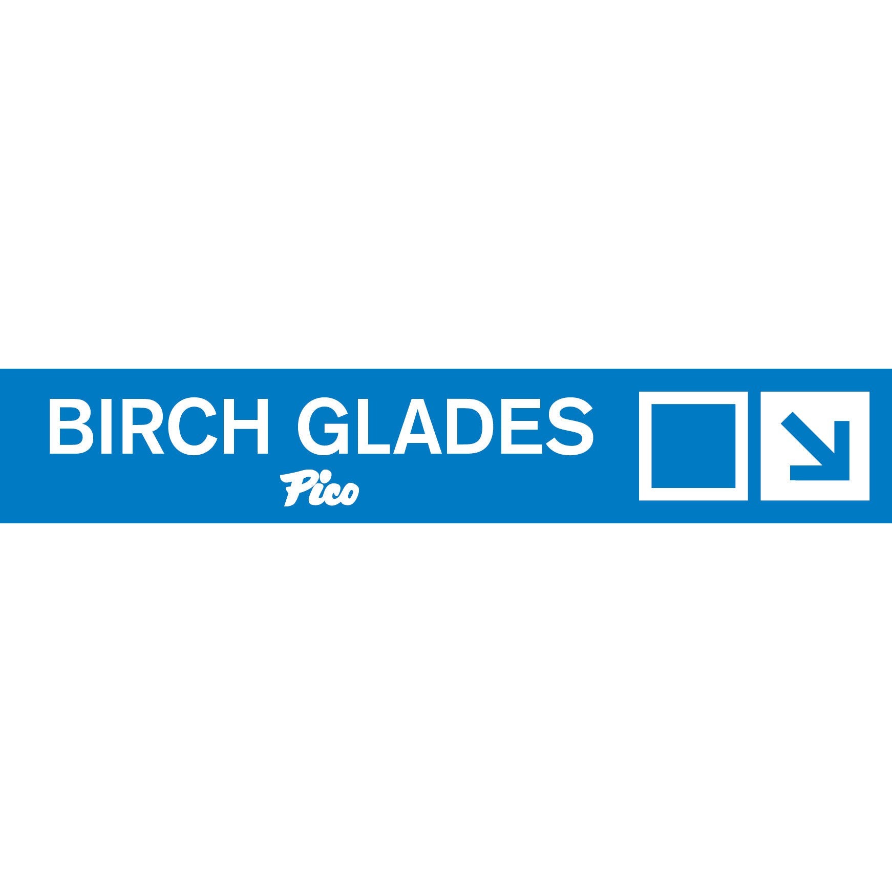 Birch Glades Trail Sign-Killington Sports