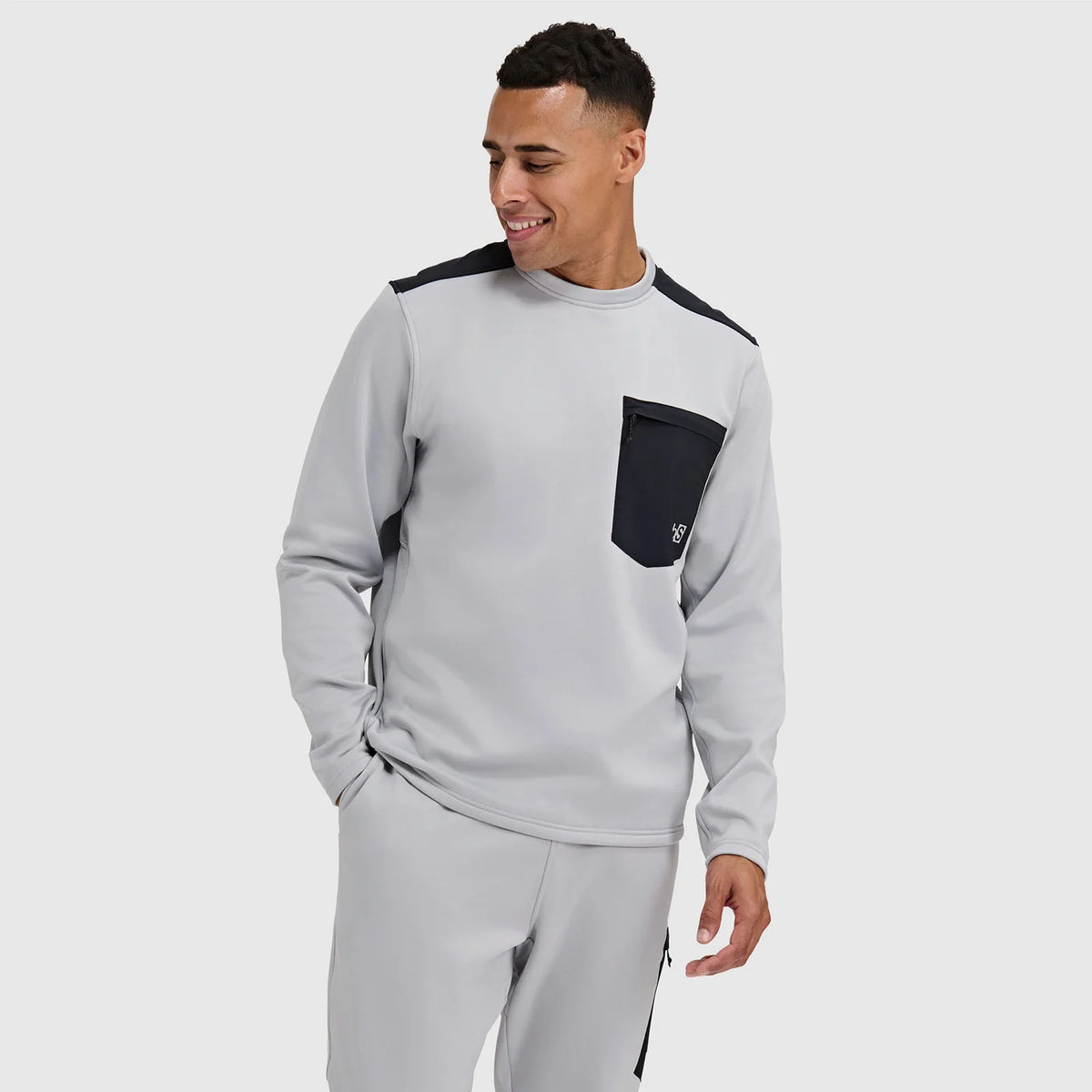 BlackStrap Men's Spectrum Fleece Pullover Crew-Ash-Killington Sports