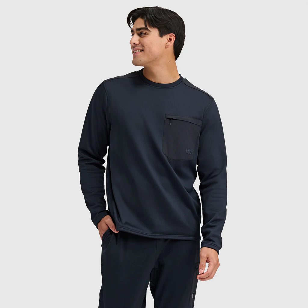 BlackStrap Men's Spectrum Fleece Pullover Crew-Black-Killington Sports