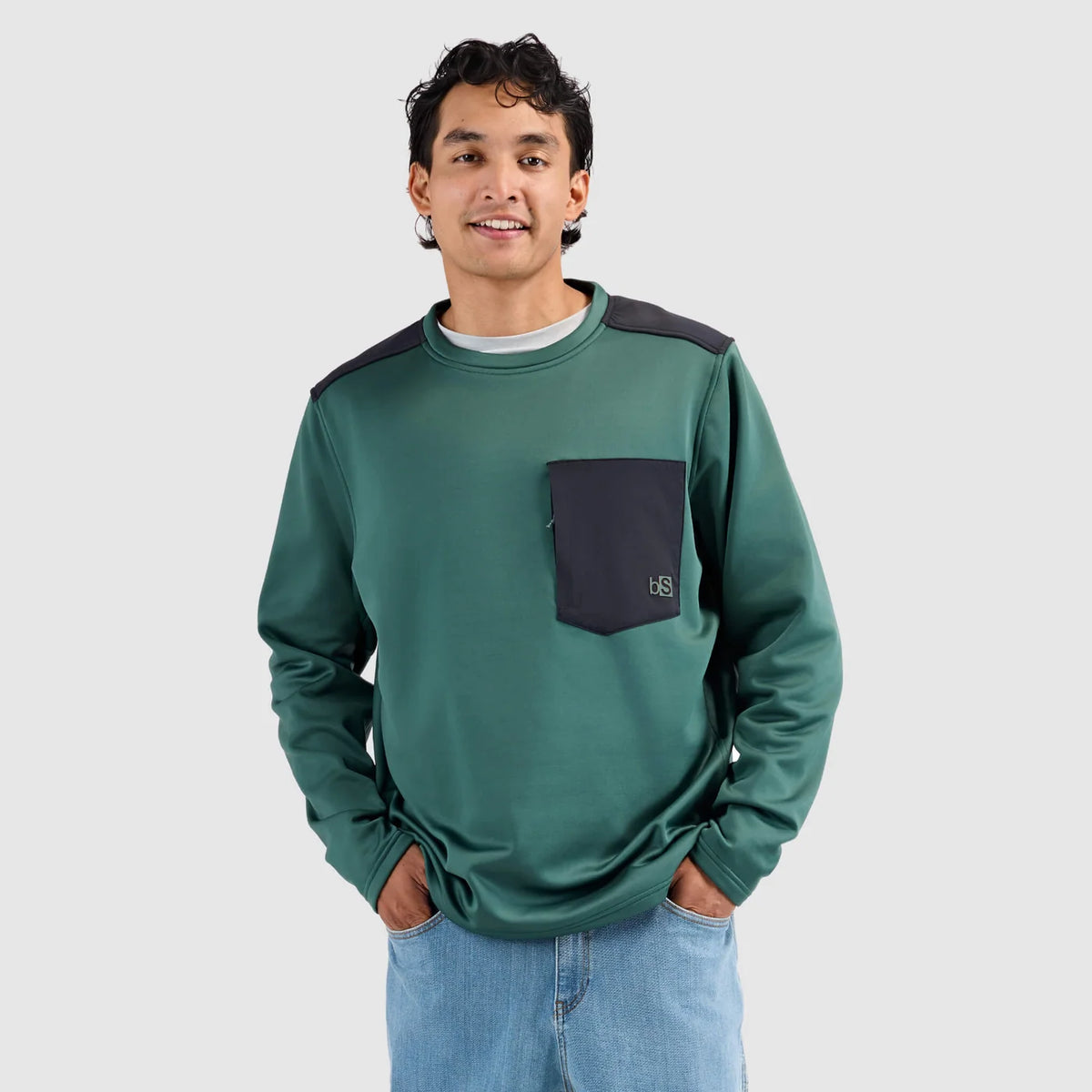 BlackStrap Men's Spectrum Fleece Pullover Crew-Obsidian-Killington Sports