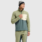BlackStrap Men's Tribrid Grid Fleece Pullover Jacket 1/2 Zip-Sagebrush-Killington Sports