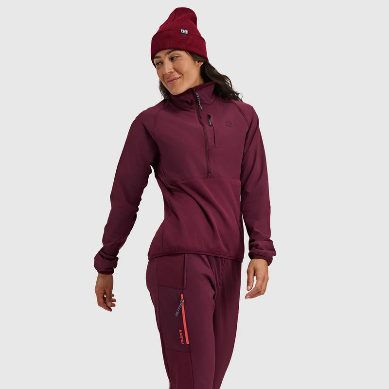 BlackStrap Women's Tribrid Grid Fleece Pullover Jacket 1/2 Zip-Killington Sports