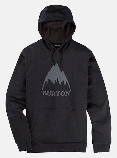 Burton Men's Oak Pullover Hoodie-True Black Heather-Killington Sports