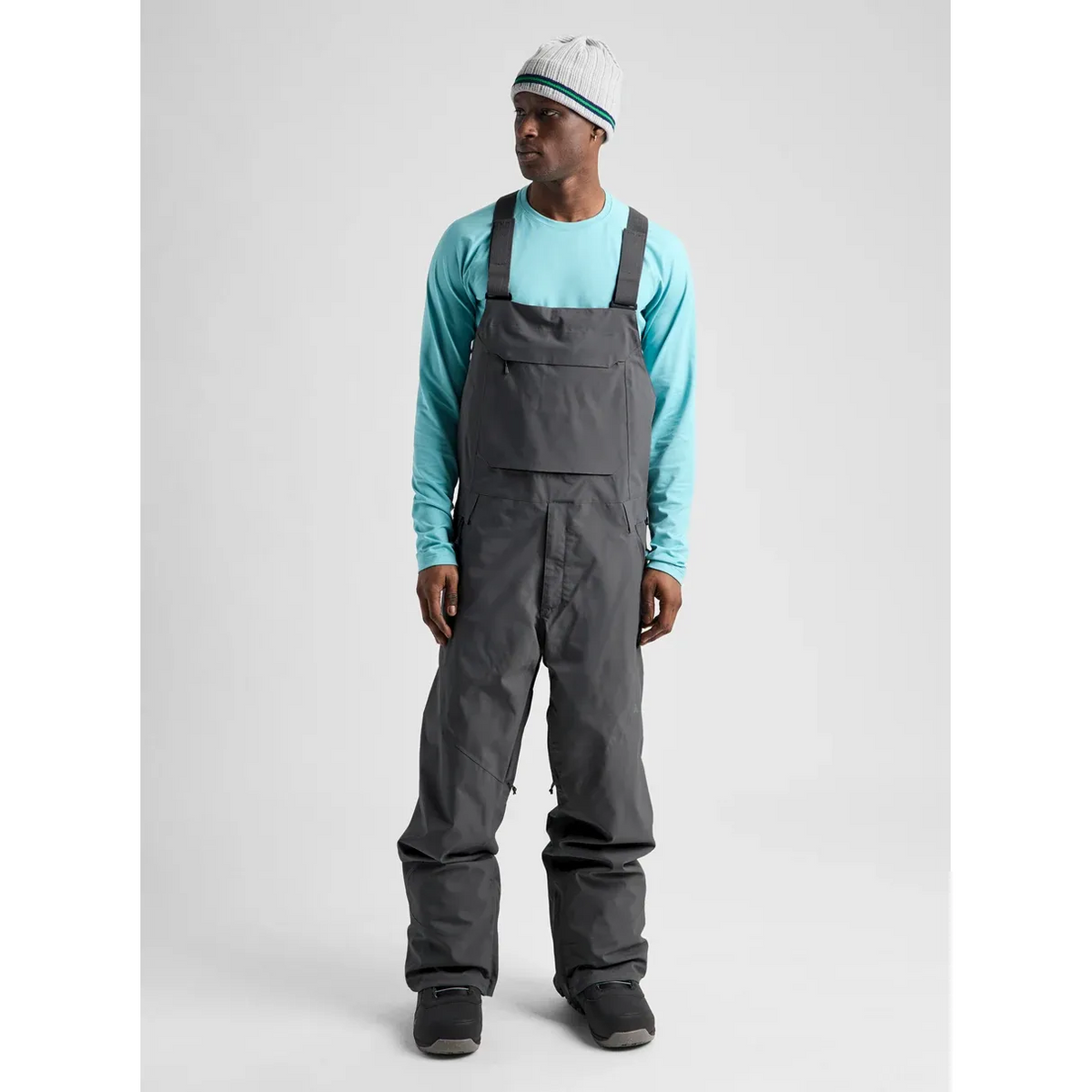 Burton Men's Reserve 2L Stretch Bib Pants-Gotham Gray-Killington Sports