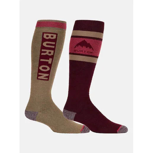 Burton Men's Weekend Midweight Socks (2 Pack)-Deep Red-Killington Sports