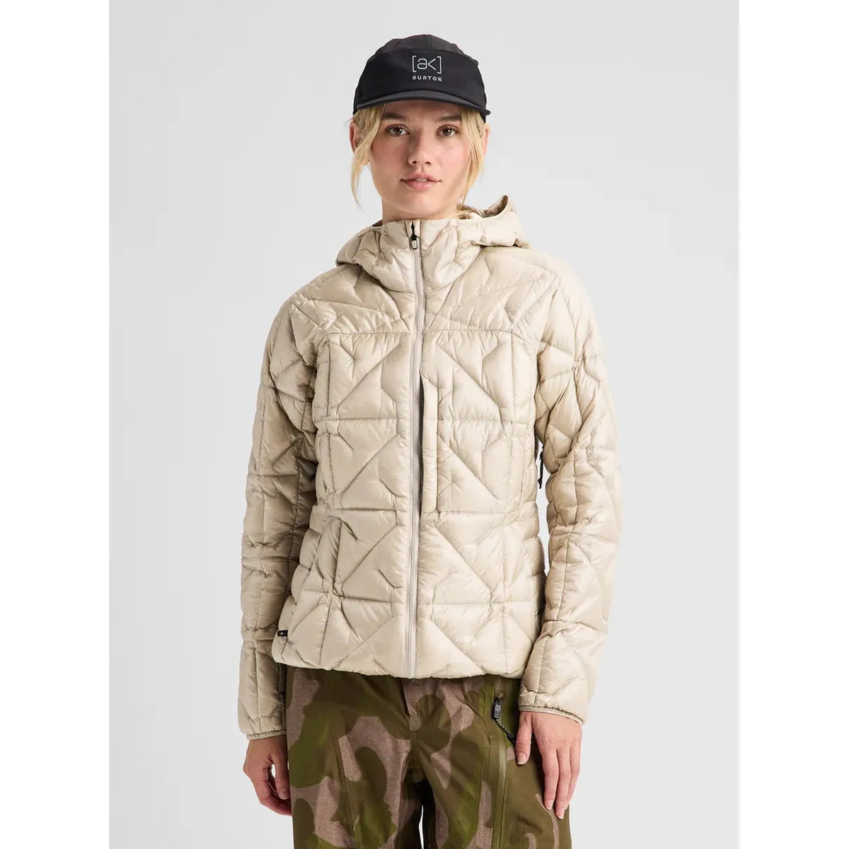 Burton Women's Baker Down Hooded Jacket-Chinchilla Gray-Killington Sports