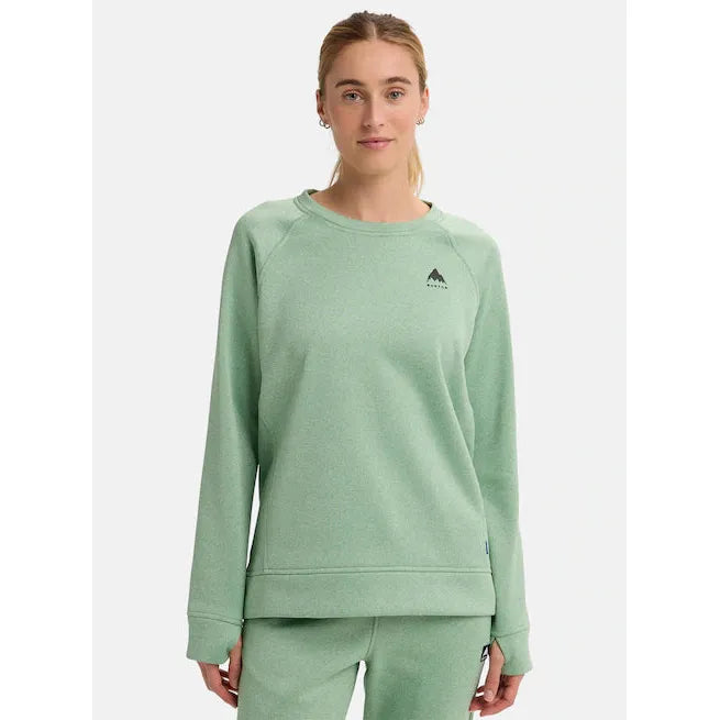 Burton Women's Oak Crewneck Fleece-Soft Sage Heather-Killington Sports