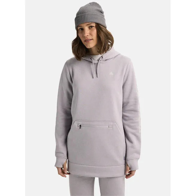 Burton Women's Oak Long Pullover Hoodie-Washed Lavender Heather-Killington Sports