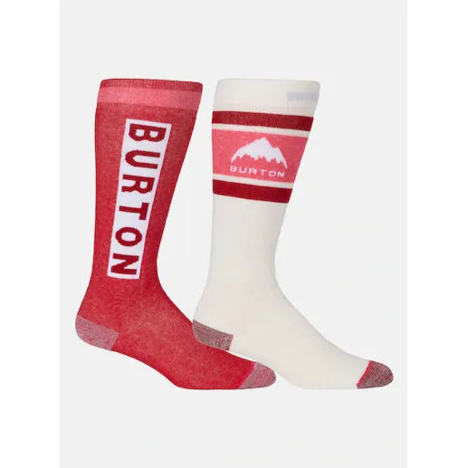 Burton Women's Weekend Midweight Socks (2 Pack)-Deep Red-Killington Sports