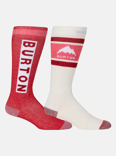 Burton Women's Weekend Midweight Socks (2 Pack)-Deep Red-Killington Sports