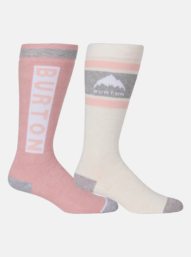 Burton Women's Weekend Midweight Socks (2 Pack)-Stout White-Killington Sports