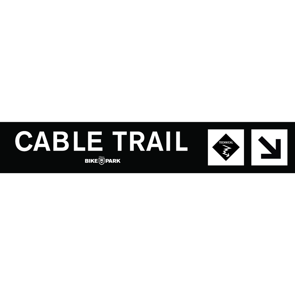 Cable Trail Mountain Bike Trail Sign-Killington Logo-Killington Sports
