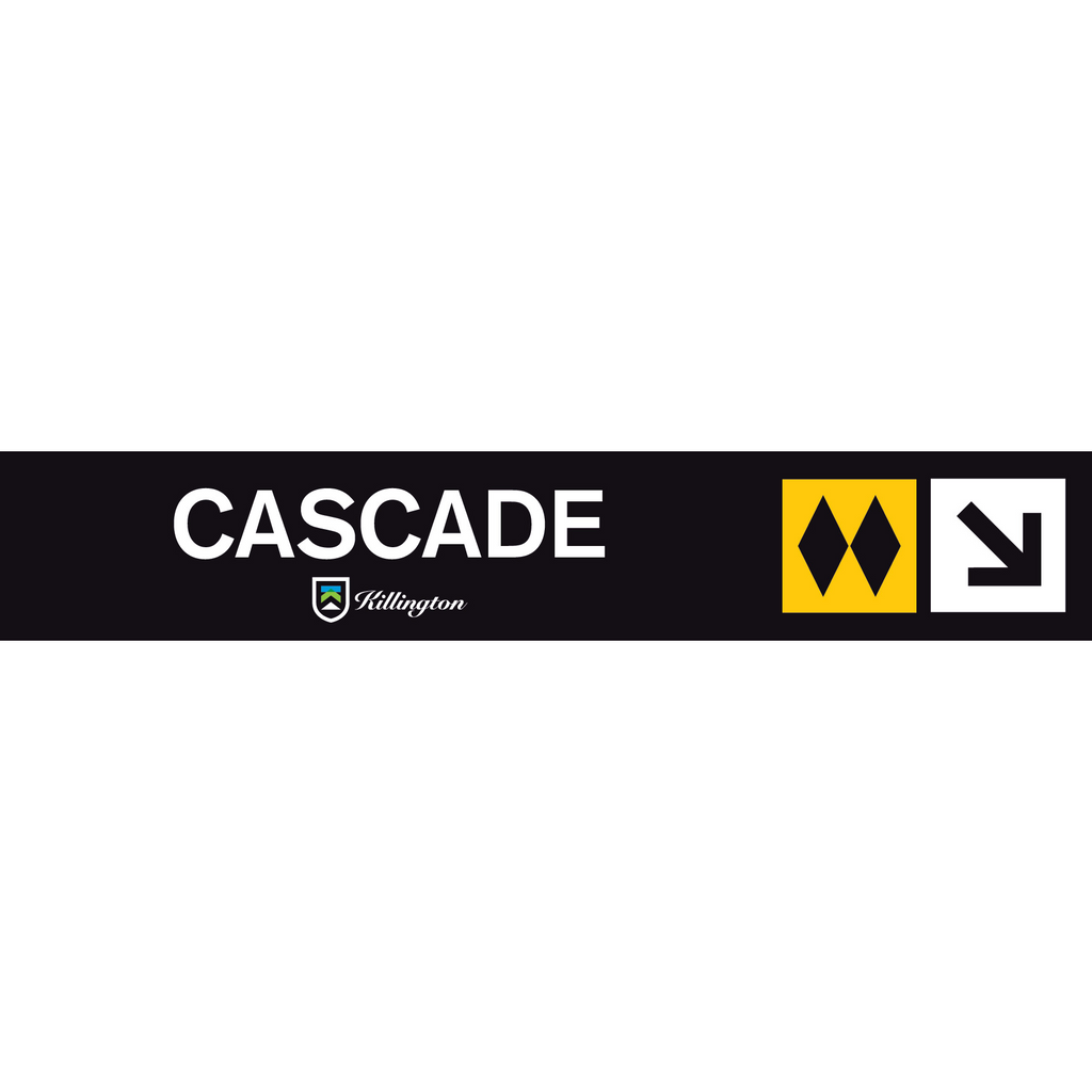Cascade Trail Sign-Killington Logo-Killington Sports