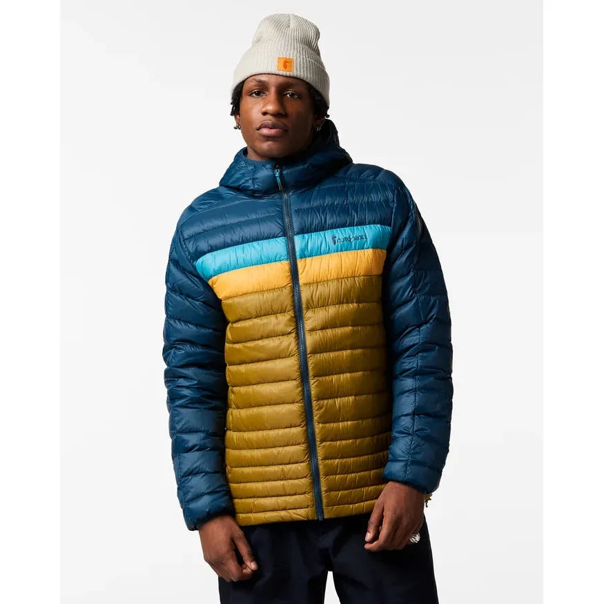 Cotopaxi Men's Fuego Down Hooded Jacket-Indigo and Log Cabin-Killington Sports