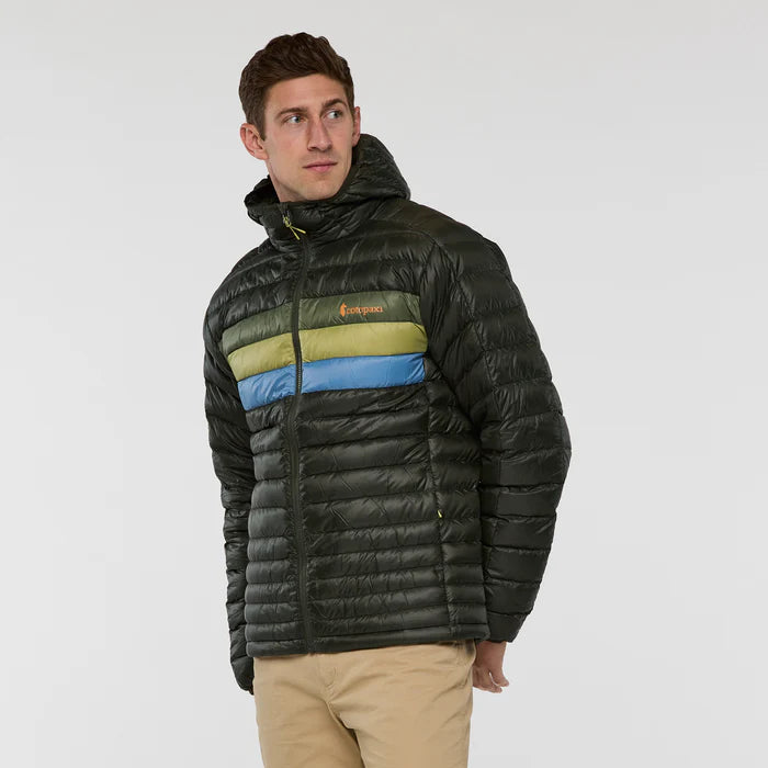 Cotopaxi Men's Fuego Down Hooded Jacket-Wood Stripes-Killington Sports