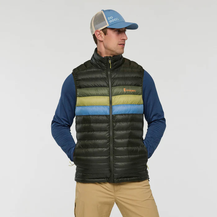 Cotopaxi Men's Fuego Down Vest-Wood Stripes-Killington Sports