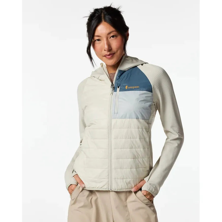 Cotopaxi Women's Acodo Hybrid Hooded Jacket-Chalk and Mineral-Killington Sports
