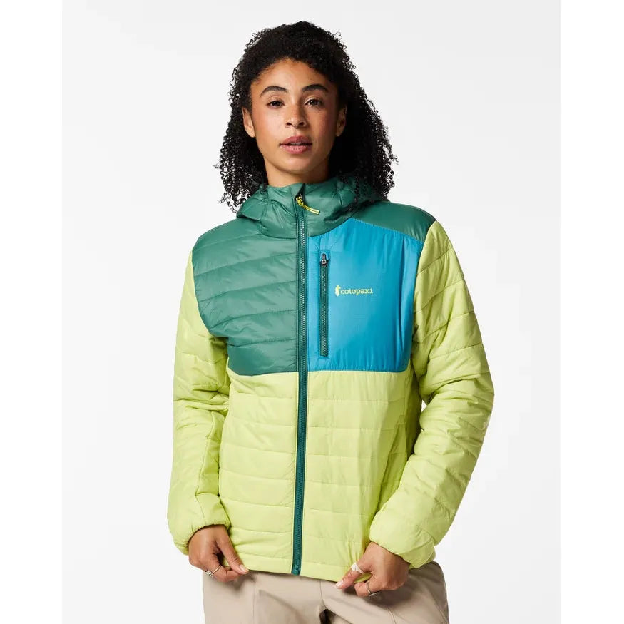 Cotopaxi Women's Acodo Insulated Hooded Jacket-Juniper and Firefly-Killington Sports