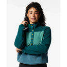 Cotopaxi Women's Encima Fleece Pullover-Deep Ocean and Firefly-Killington Sports