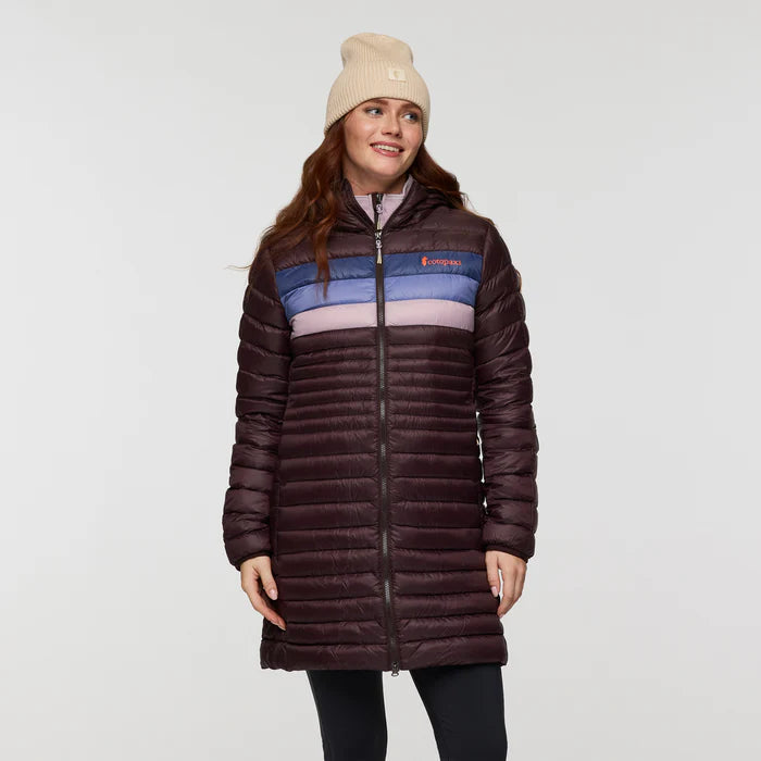 Cotopaxi Women's Fuego Down Parka-Coffee Stripes-Killington Sports