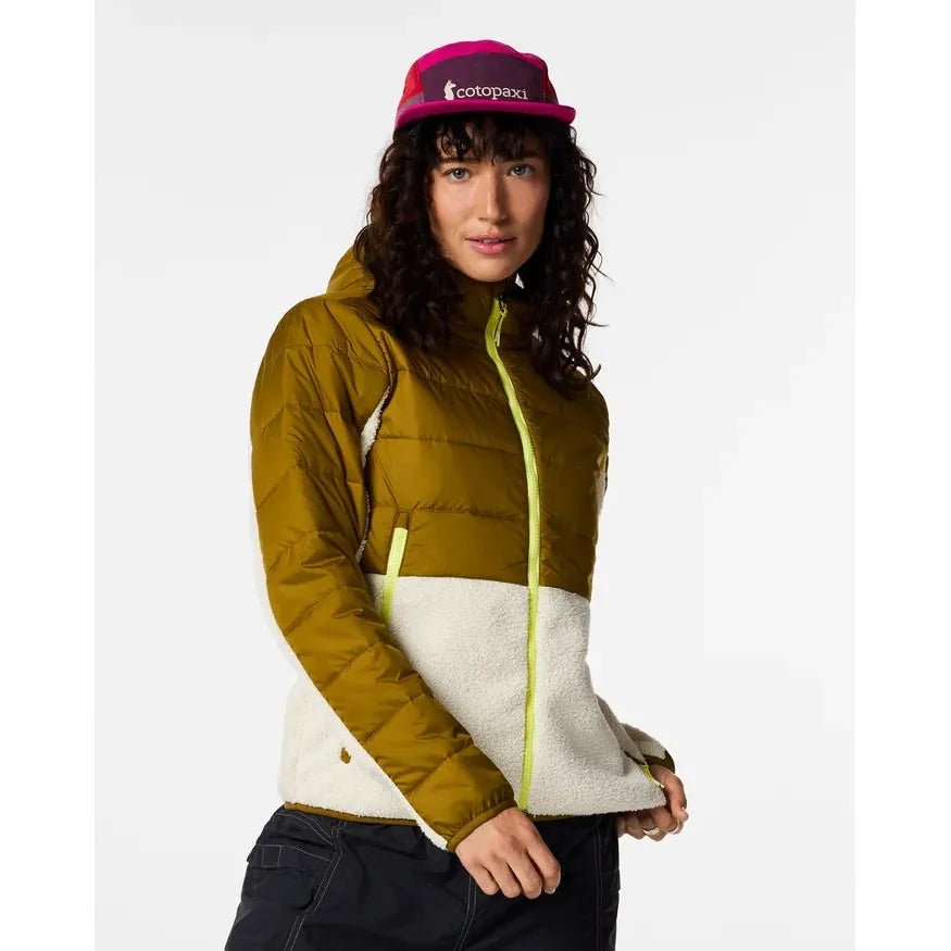 Cotopaxi Women's Trico 2.0 Hybrid Hooded Jacket-Log Cabin and Chalk-Killington Sports