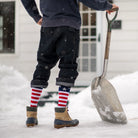 Darn Tough Men's Captain Stripe Over-the-Calf Midweight Ski & Snowboard Sock-Killington Sports