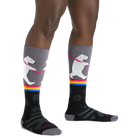 Darn Tough Women's Due North Over-the-Calf Midweight Ski & Snowboard Socks-Black-Killington Sports