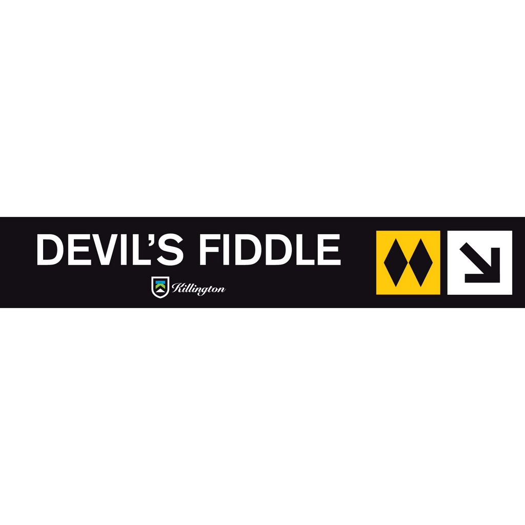 Devil's Fiddle Trail Sign-Killington Logo-Killington Sports