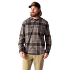 FlyLow Men's Handlebar Tech Flannel-Shadow/Blazed Plaid-Killington Sports